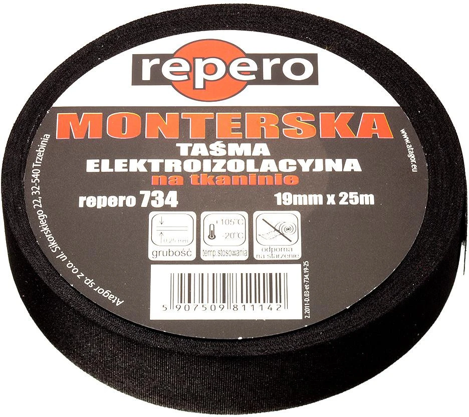 Blue Line REPERO 734 MONTAŽO JUOSTA, ŠAFRONO SPALVA 19 MM x 25 M aprašymas - Prekės nuotrauka