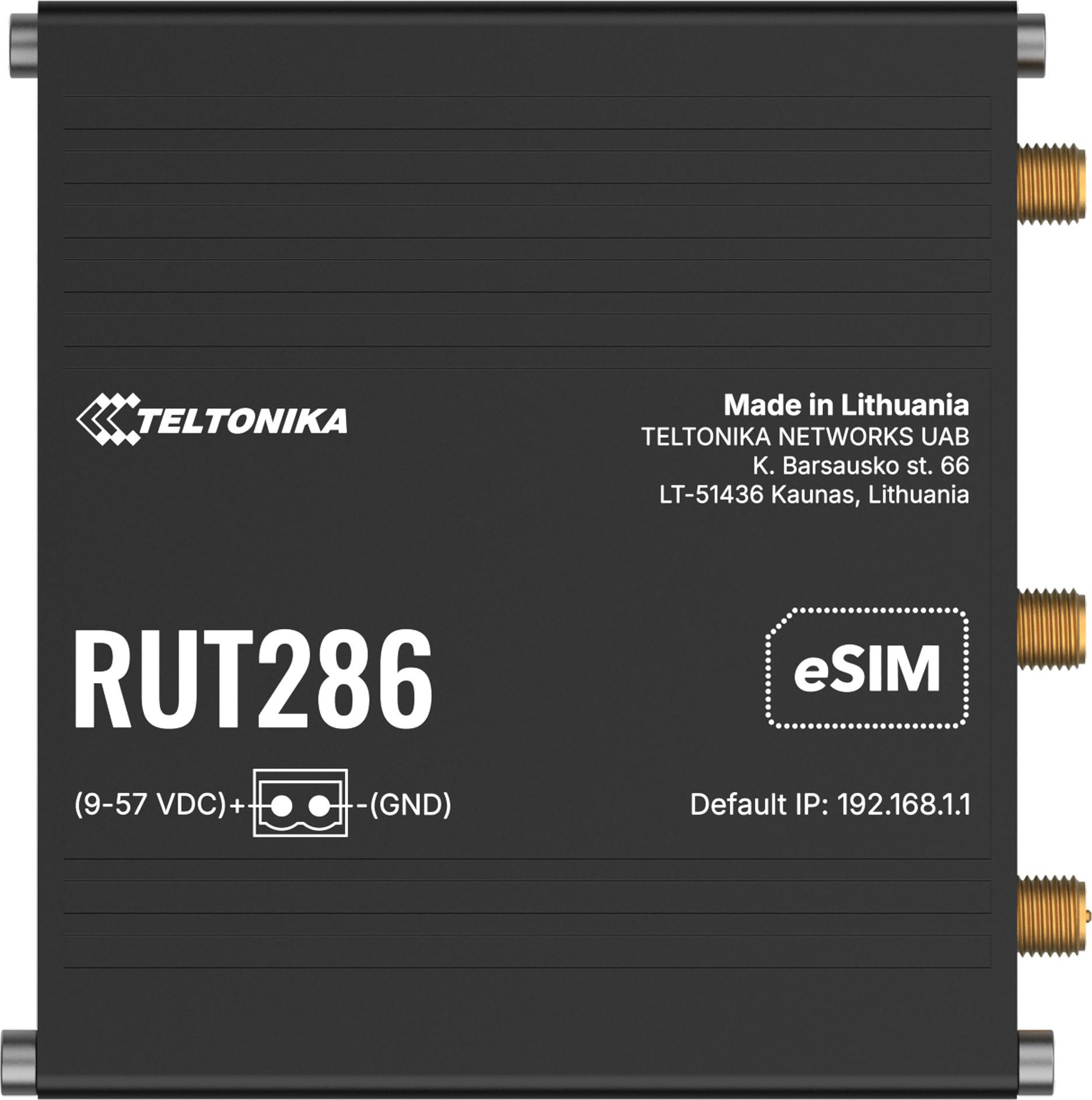 Maršrutizatorius Teltonika RUT286 router pramoninis 4G / LTE (RUT286AAAAA0) aprašymas - Prekės nuotrauka