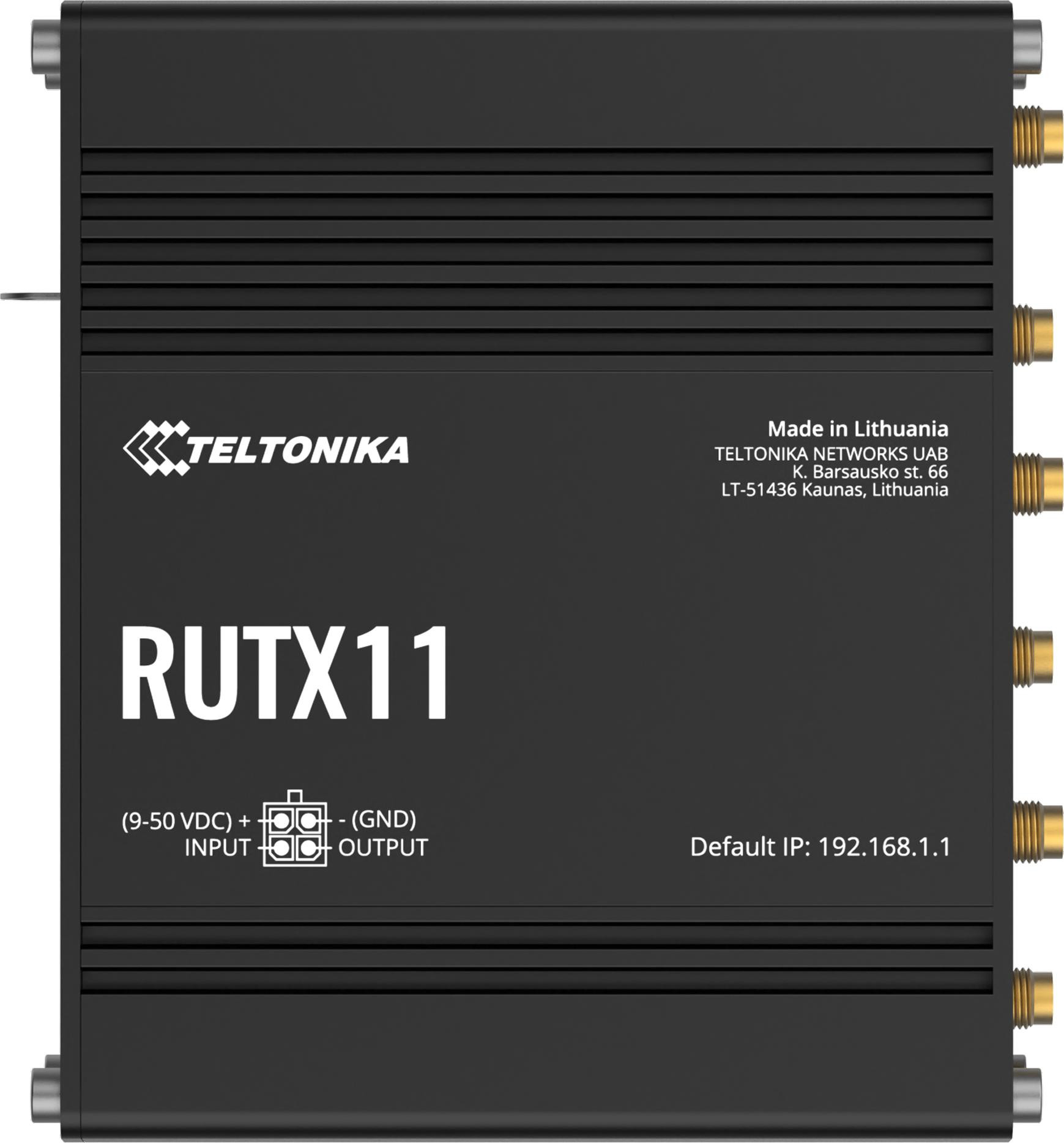 Maršrutizatorius Teltonika RUTX11 router pramoninis 4G / LTE (RUTX1120B200) aprašymas - Prekės nuotrauka
