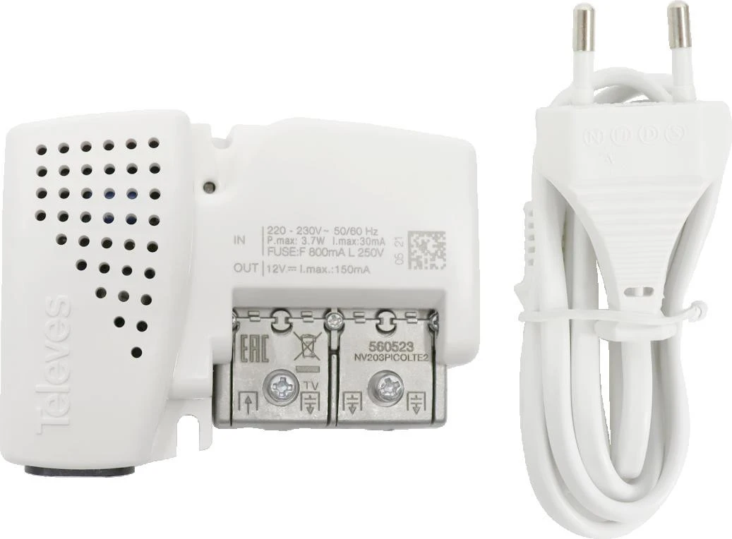Televes PicoKom namų stiprintuvas, 3 išėjimai (2+TV): VHF/UHF-LTE700 Parengta nuorod.560523 aprašymas - Prekės nuotrauka