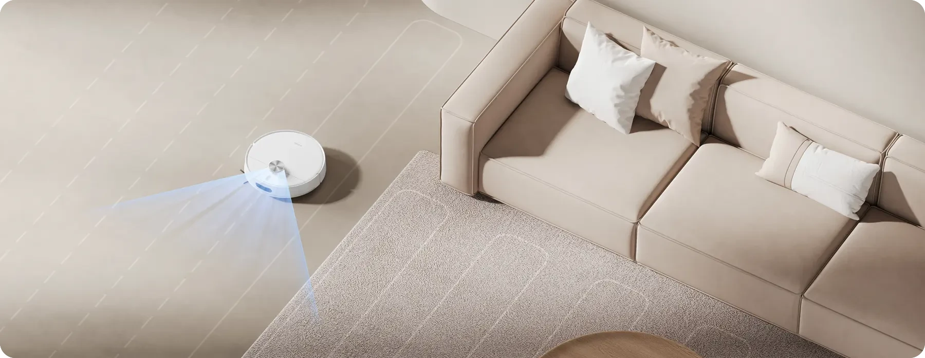 Dulkių siurblys - robotas Xiaomi S40 EU, baltos spalvos aprašymas - Prekės nuotrauka