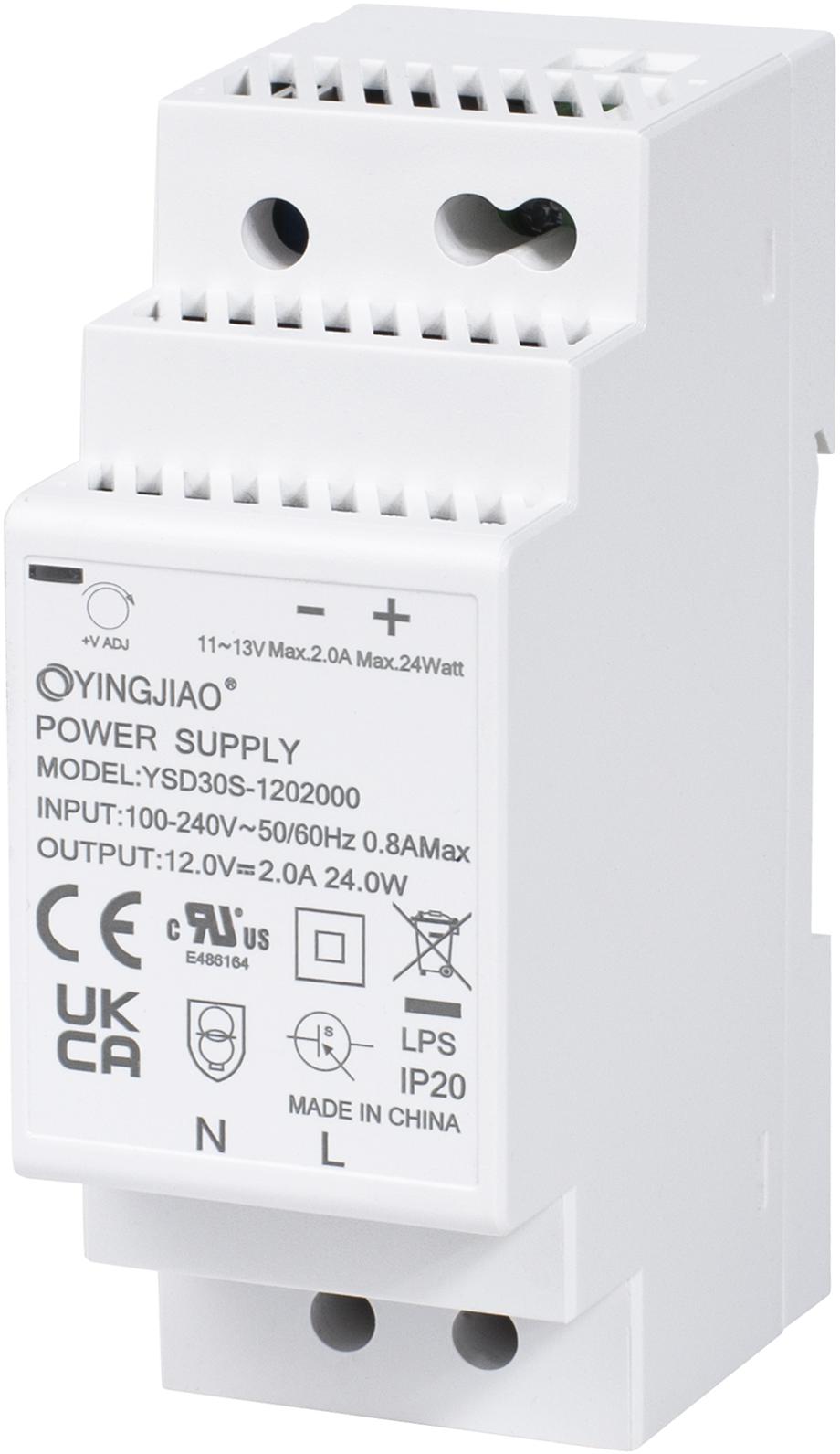DIN bėgelio YINGJIAO YSD30S-1202000 12V/24W/2A JUNGIMO MAITINIMAS aprašymas - Prekės nuotrauka DIN bėgelio YINGJIAO YSD30S-1202000 12V/24W/2A JUNGIMO MAITINIMAS aprašymas - Prekės nuotrauka
