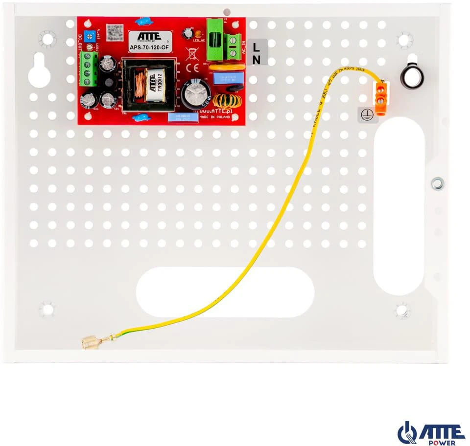 SMPS 12V 6A 72W ATTE APS-70-120-E maitinimo šaltinis aprašymas - Prekės nuotrauka