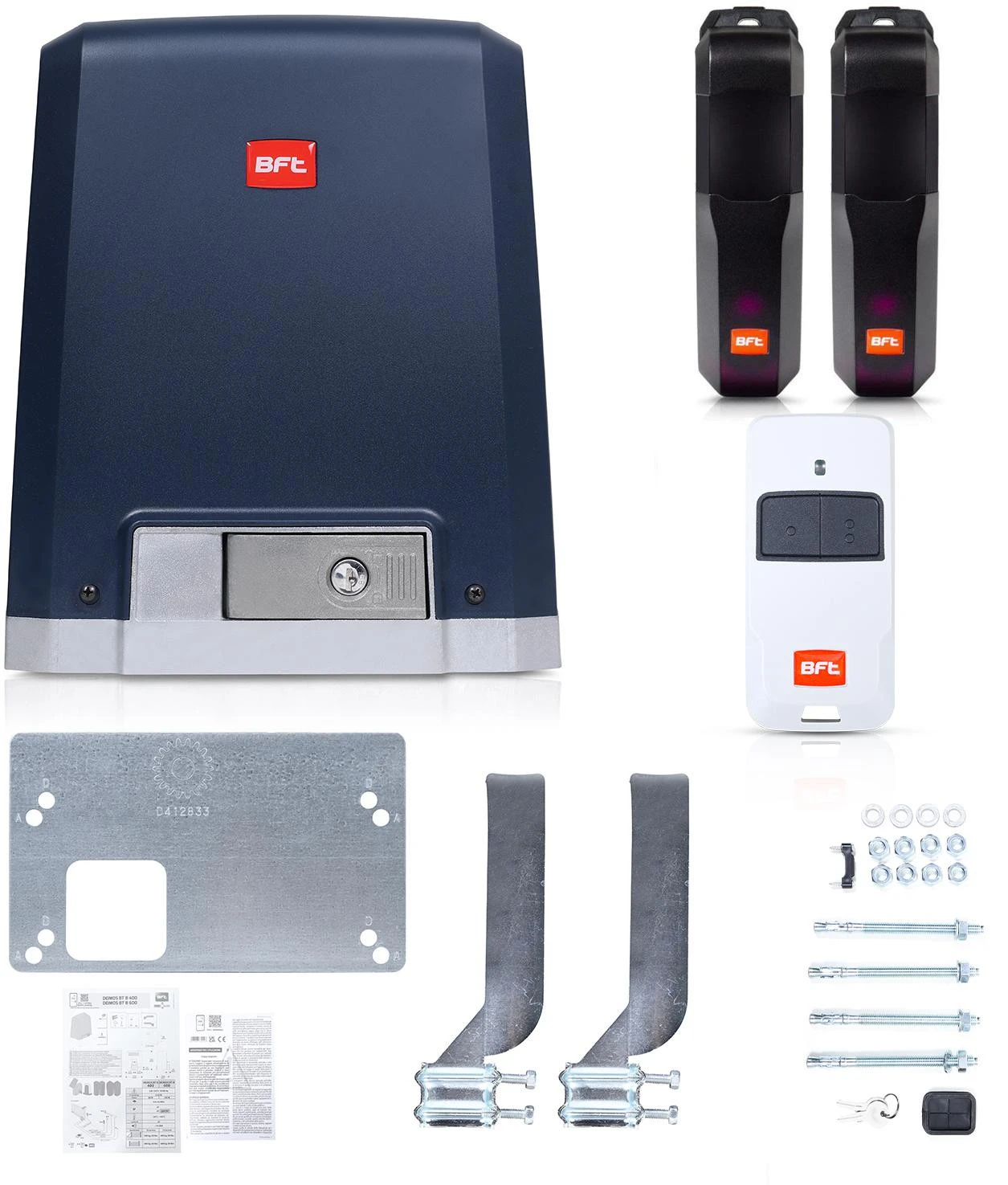 Rinkinys BFT DEIMOS BT B600 KIT EE do 600kg bram przesuwnych aprašymas - Prekės nuotrauka