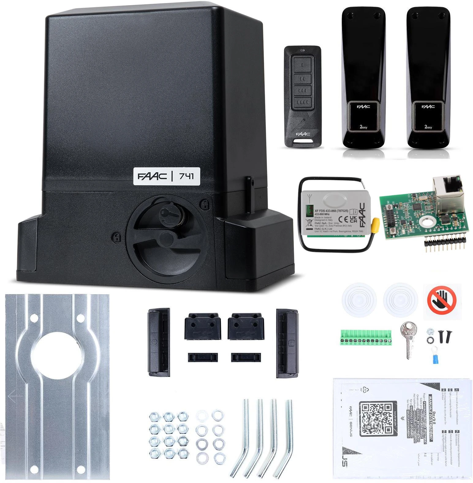 Faac Delta 3 SMART - 741 rinkinys (Wi-Fi+LAN+BLE) 900 kg stumdomiems vartams aprašymas - Prekės nuotrauka