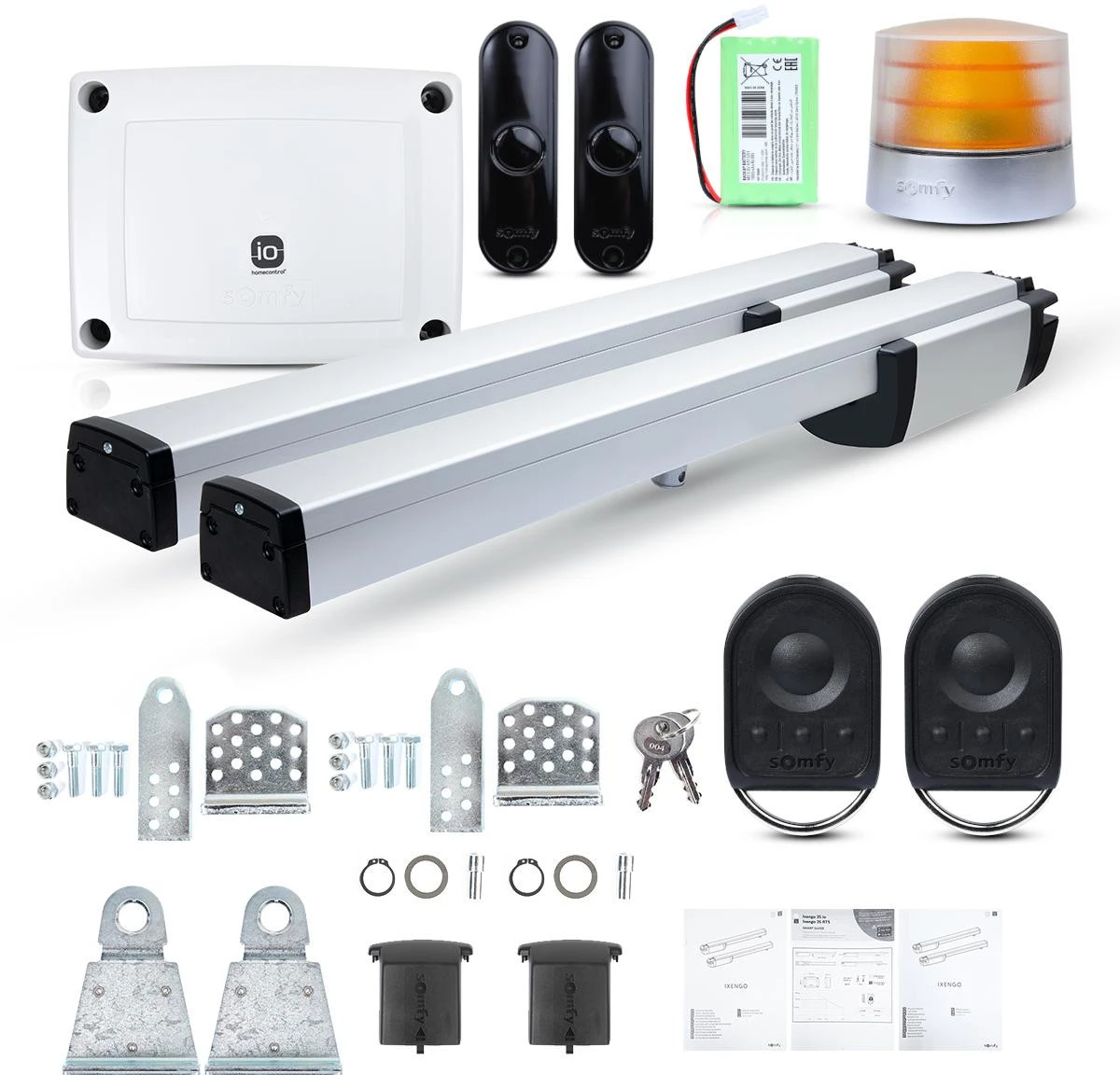 Rinkinys Somfy Ixengo L 3S+ IO Comfort Pack do 8m bram dwuskrzydłowych aprašymas - Prekės nuotrauka