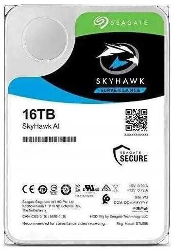 „SEAGATE Skyhawk AI“ 16 TB kietasis diskas SATA 6 Gb/s 512 MB talpyklos 3,5 colio CMR helio