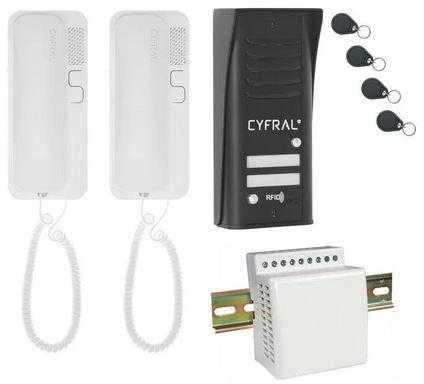 Orno ORN INTERCOM CYFRAL COSMO 2-TENANT Juodas