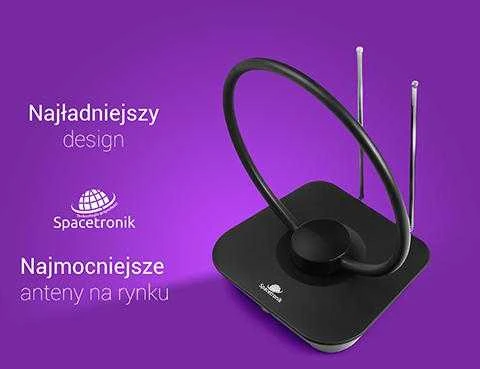 Vidinė DVB-T2 antena „Spacetronik Locus TV“ 45 dB maitinimo šaltinis