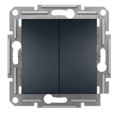 Schneider Electric Dviguba žvakidės jungtis be rėmo Schneider Asfora EPH0300371 antracitas