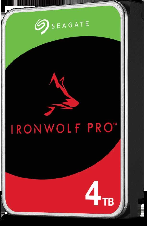 „SEAGATE Ironwolf PRO Enterprise NAS HDD 4TB 7200rpm 6Gb/s SATA 256MB cache 8.9cm 3.5inch 24x7“ skirtas NAS ir RAID Rackmount sistemoms, juodos spalvos