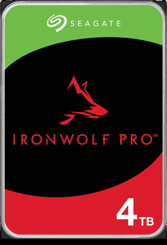 „SEAGATE Ironwolf PRO Enterprise NAS HDD 4TB 7200rpm 6Gb/s SATA 256MB cache 8.9cm 3.5inch 24x7“ skirtas NAS ir RAID Rackmount sistemoms, juodos spalvos