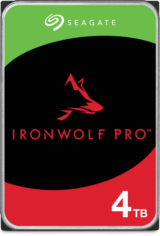 „SEAGATE Ironwolf PRO Enterprise NAS HDD 4TB 7200rpm 6Gb/s SATA 256MB cache 8.9cm 3.5inch 24x7“ skirtas NAS ir RAID Rackmount sistemoms, juodos spalvos