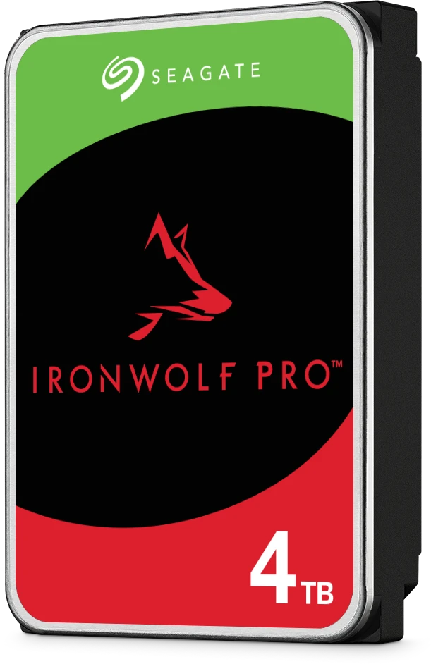 „SEAGATE Ironwolf PRO Enterprise NAS HDD 4TB 7200rpm 6Gb/s SATA 256MB cache 8.9cm 3.5inch 24x7“ skirtas NAS ir RAID Rackmount sistemoms, juodos spalvos