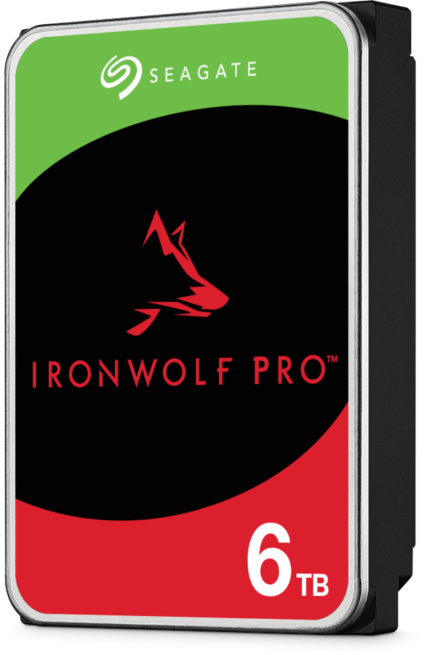 „SEAGATE Ironwolf PRO Enterprise NAS HDD 6TB 7200rpm 6Gb/s SATA 256MB cache 8.9cm 3.5inch 24x7“ skirtas NAS ir RAID Rackmount sistemoms, juodos spalvos