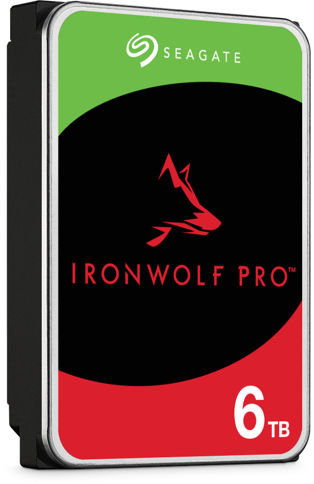 „SEAGATE Ironwolf PRO Enterprise NAS HDD 6TB 7200rpm 6Gb/s SATA 256MB cache 8.9cm 3.5inch 24x7“ skirtas NAS ir RAID Rackmount sistemoms, juodos spalvos
