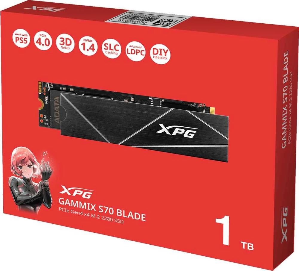 Kietasis diskas Adata XPG Gammix S70 Blade M.2 NVMe PCIe4x4, 1TB