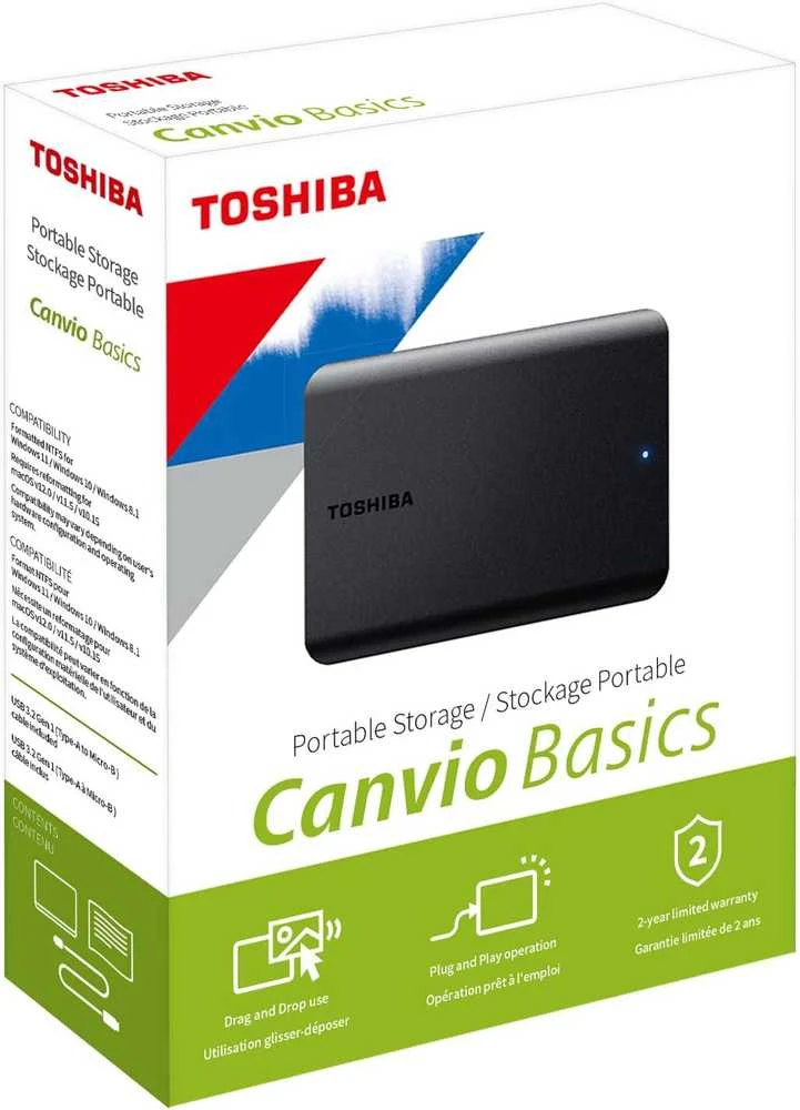 Kietasis diskas HDD Toshiba Canvio Basics 1 TB, 2.5"