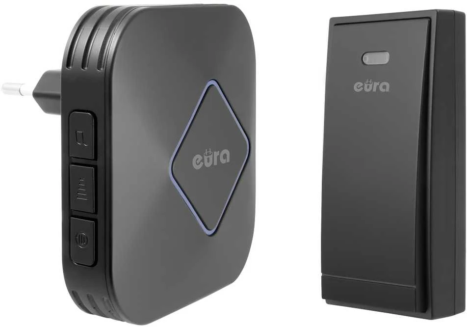 Belaidis durų skambutis ''EURA'' WDP-83H2 ''JAZZ'' be baterijų JUODA
