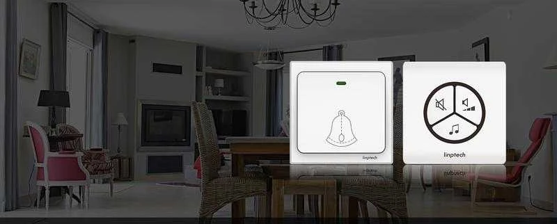 „Linptech“ be baterijų bevielis durų skambutis „Linbell G1“.