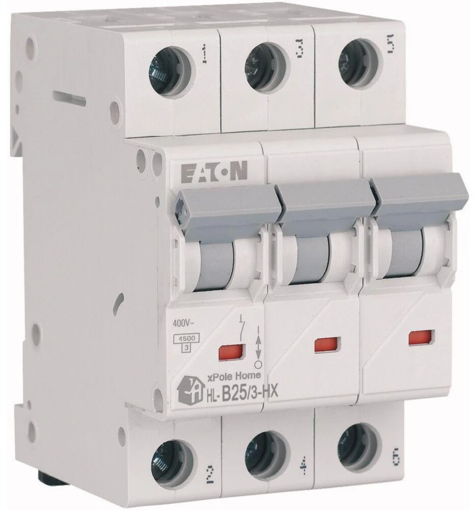 „Eaton HN-B25/3“ miniatiūrinis automatinis jungiklis B 25A 3P 3M 6KA