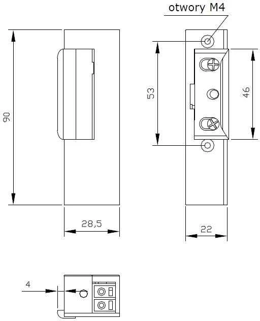 Elektra Plus Ospel Lizdas Sonata potrójne Euro juoda metalik (GP-3R/m/33)