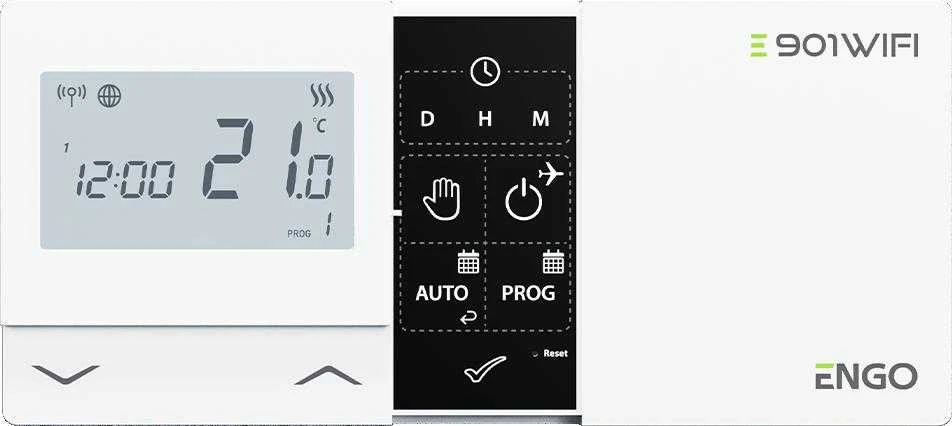 Engo Controls ENGO E901RF WiFi belaidis programuojamas termoreguliatorius