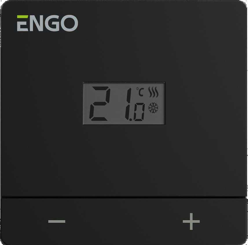 Engo Controls Engo EASY belaidis termostatas, juodas