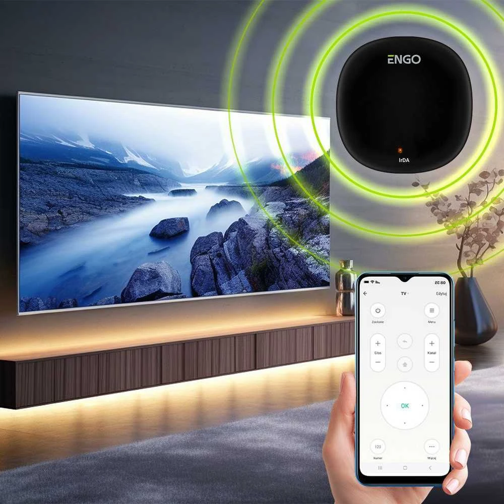 Engo Engo universalus IrDA Wi-Fi infraraudonųjų spindulių nuotolinio valdymo pultas skirtas ENGO Smart EIRTXWIFI sistemai