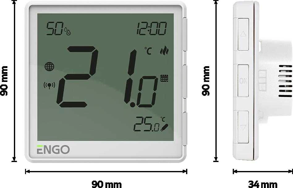Engo Controls Engo EONE Zigbee laidinis termostatas baltas