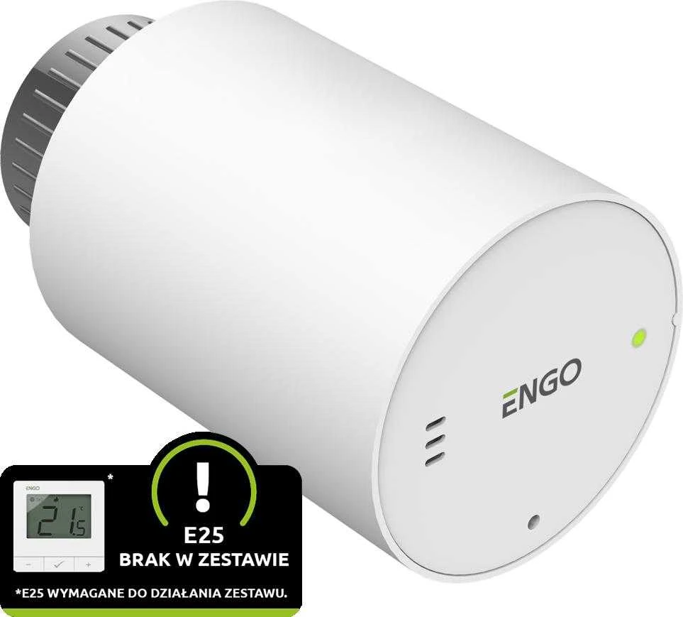 Engo Controls ENGO ETRV-M30 – elektroninė radiatoriaus termostatinė galvutė (M30×1,5) + RA adapteris
