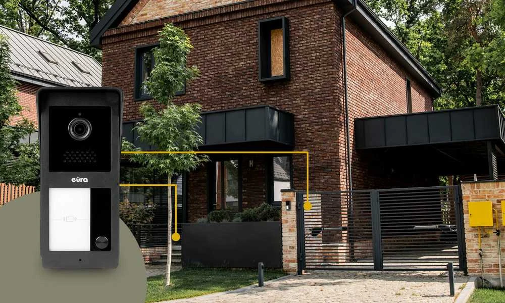 EURA 2 laidų vaizdo durų telefonas VDP-49A3-2TY juodas Tuya