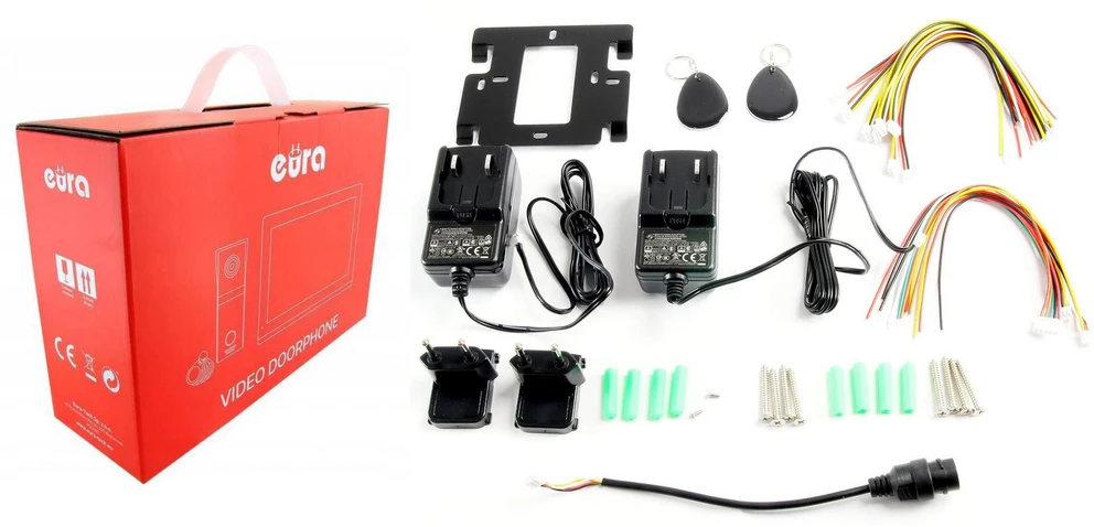 EURA VDP-99C5 VIDEO TELEFONAS baltas, WiFi, RFID, TUYA