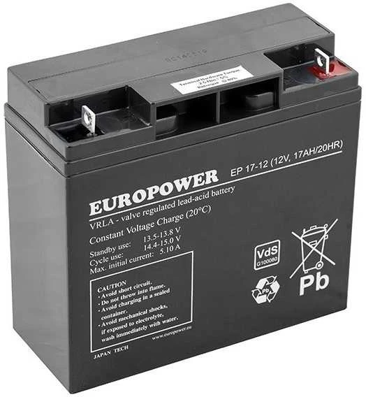 AKUMULIATORIUS 12V 17AH VRLA/EP17-12 EUROPOWER EMU