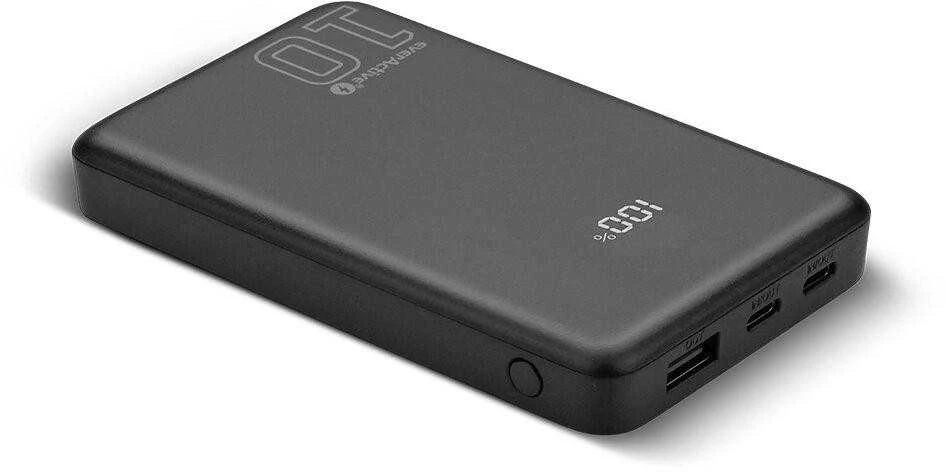 „everactive“ nešiojama įkroviklis 10 000 mAh, 1x USB, 2x USB-C, 20 W, QC4+, LCD ekranas, juodas
