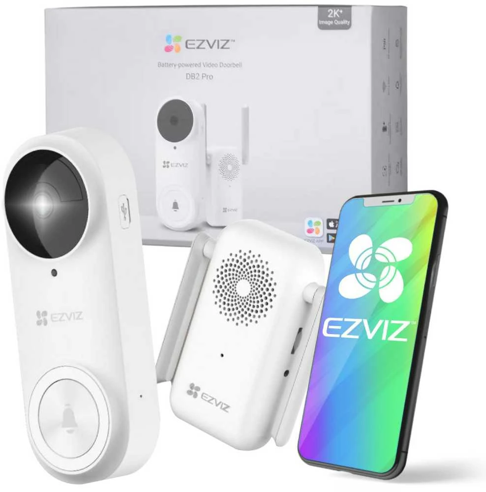 EZVIZ CSDB25MP baterijomis maitinamas vaizdo durų skambučio rinkinys | EZVIZ | CSDB25MP baterijomis maitinamas vaizdo durų skambučio rinkinys | „Wi-Fi“