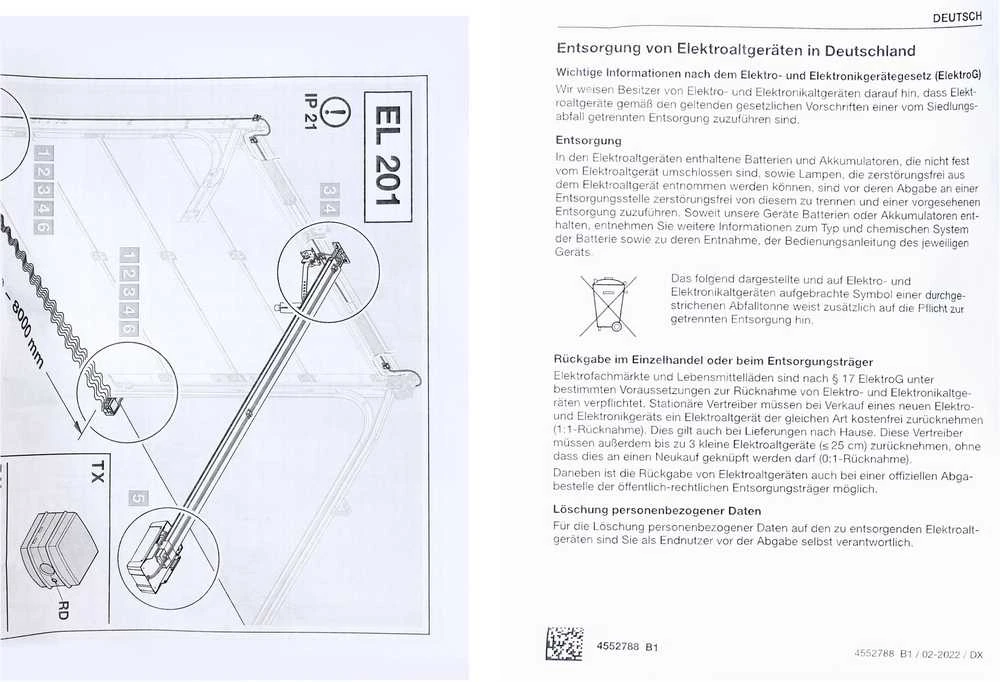 Hormann EL-201 laidiniai fotoelementai