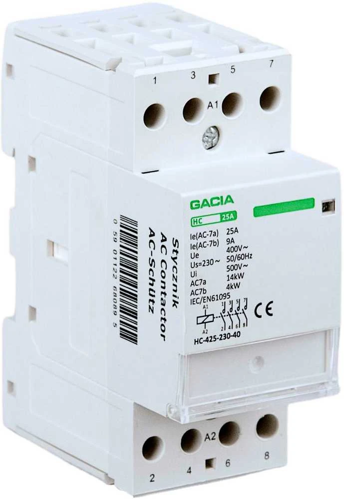 VCX Modulinis kontaktorius HC 4P/25A, 4NO, 230V GACIA