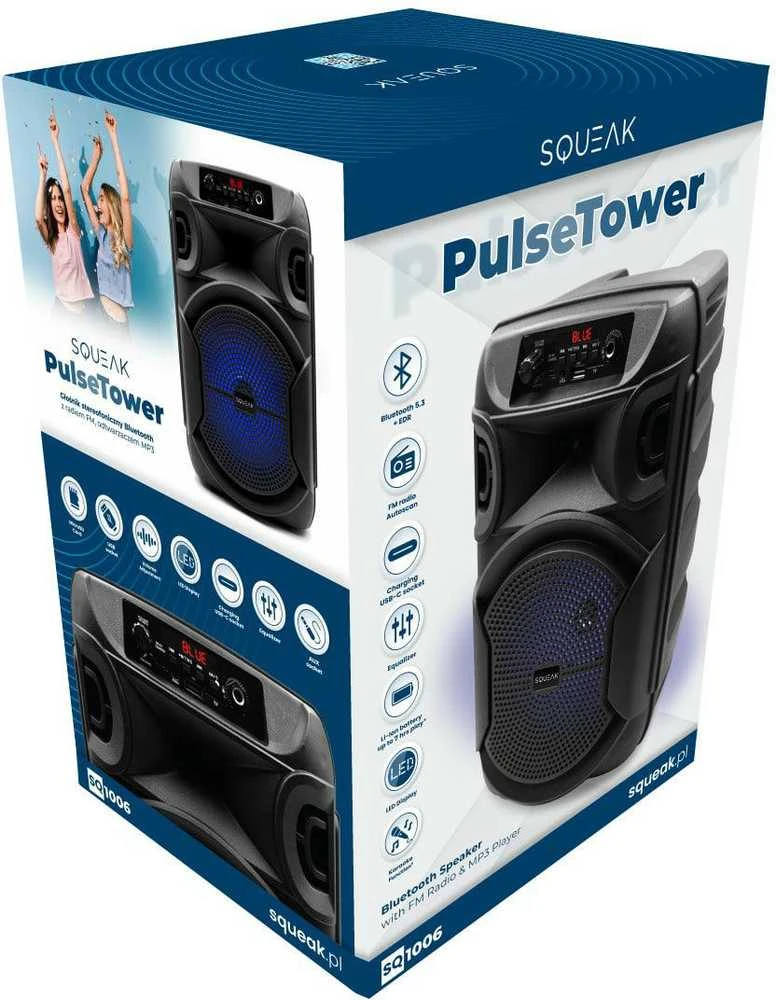SQUEAK KARAOKE SPEAKER PULSETOWER BT 5.3 + EDR SQ1006