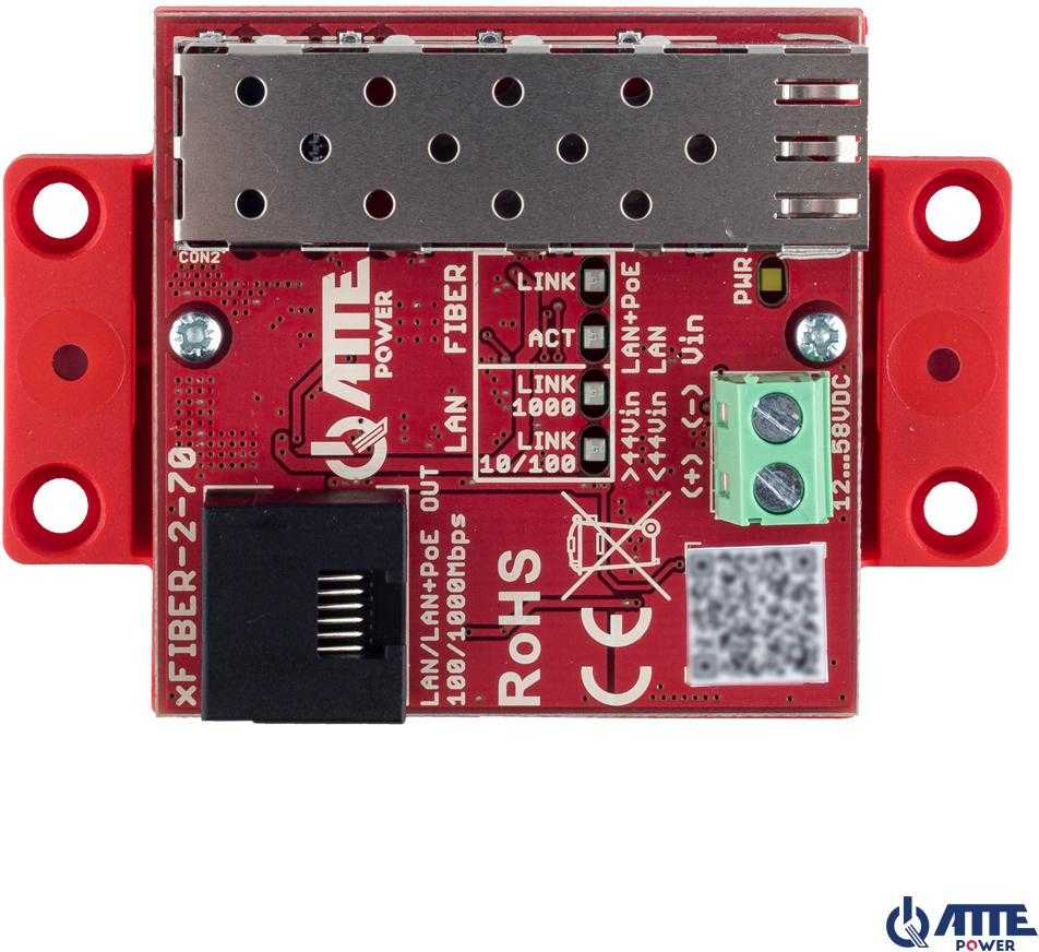 AT3 gigabito eterneto medijos keitiklis ATTE xFIBER-2-70 (PoE OUT)