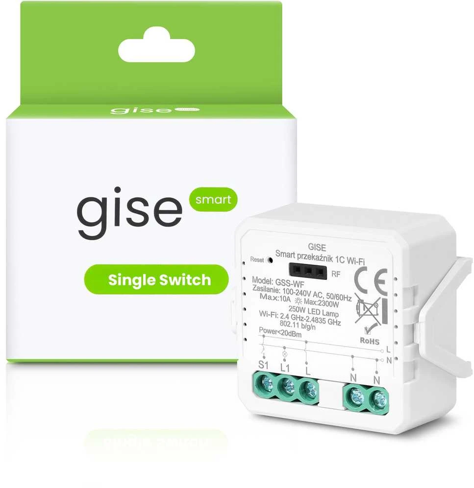 GISE išmanusis vieno WiFi relės modulis | Tuya | GSS-WF