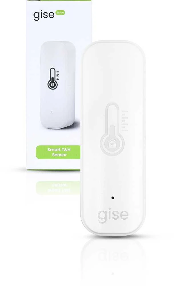 GISE Smart temperatūros jutiklis i wilgotności Wi-Fi Baltas | Tuya | GTHS-WF-01-W