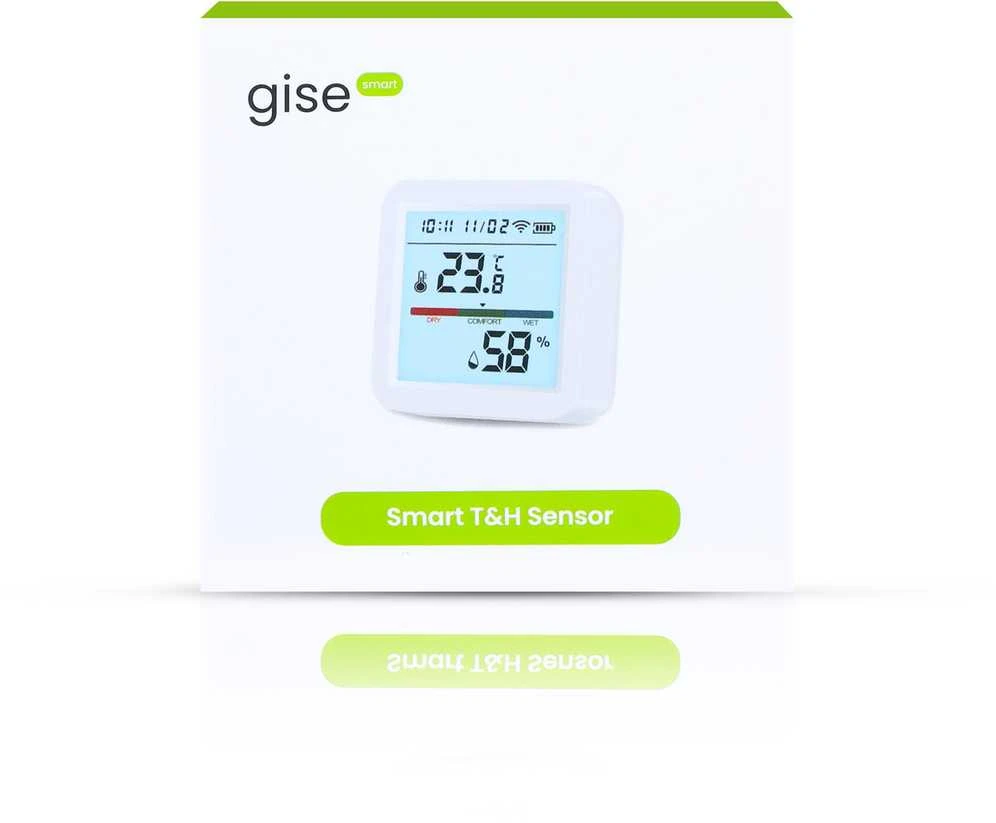 GISE Smart temperatūros jutiklis i wilgotności Wi-Fi | Tuya | GTHS-WF-02