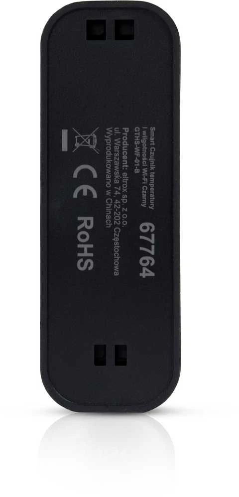GISE Smart temperatūros jutiklis i wilgotności Wi-Fi Juodas | Tuya | GTHS-WF-01-B