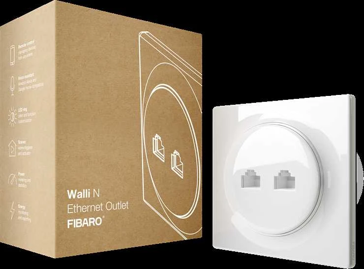 „Fibaro Walli N“ eterneto jungtys | Fibaro | Walli N Ethernet lizdas