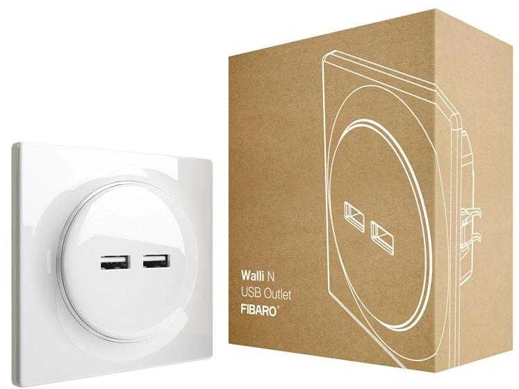 USB šakotuvas – „Fibaro Walli N“ 2 USB šakotuvai