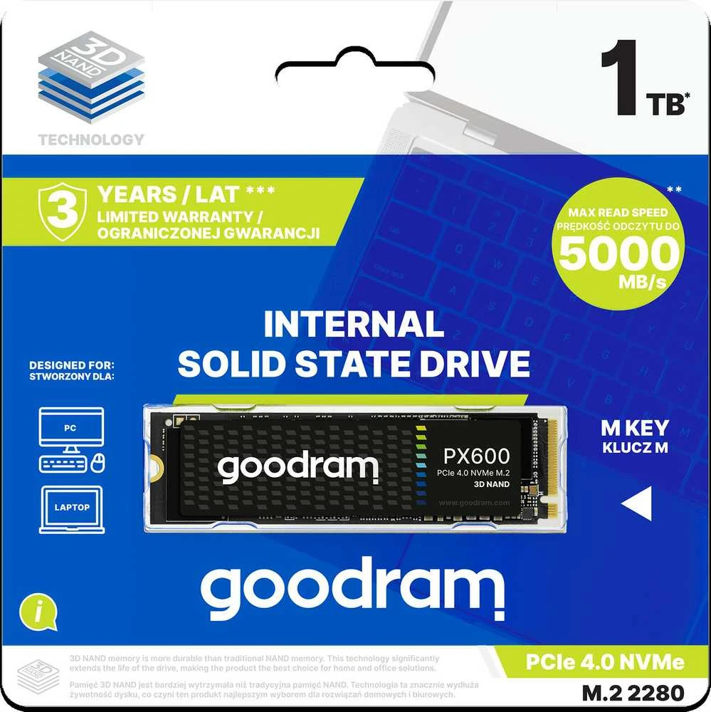GOODRAM SSD PX600 1TB M.2 PCIe NVME gen. 4 x4 3D NAND