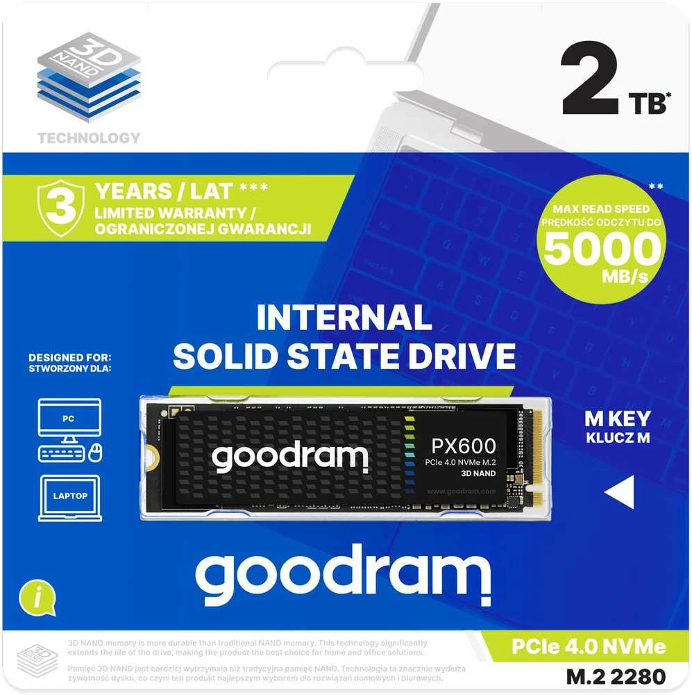 GOODRAM SSD PX600 2TB M.2 PCIe NVME gen. 4 x4 3D NAND