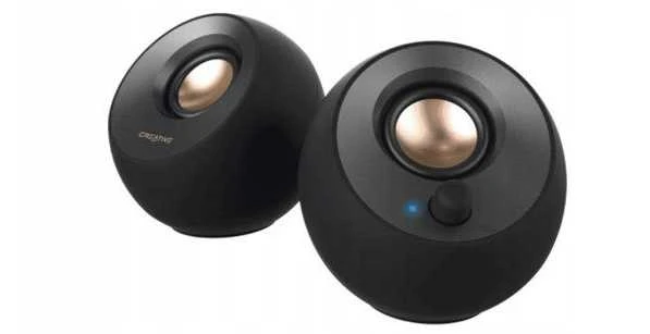 Kompiuterio kolonėlės Creative stalinės kolonėlės 2.1 „Pebble Plus“ su žemųjų dažnių garsiakalbiu, juodas