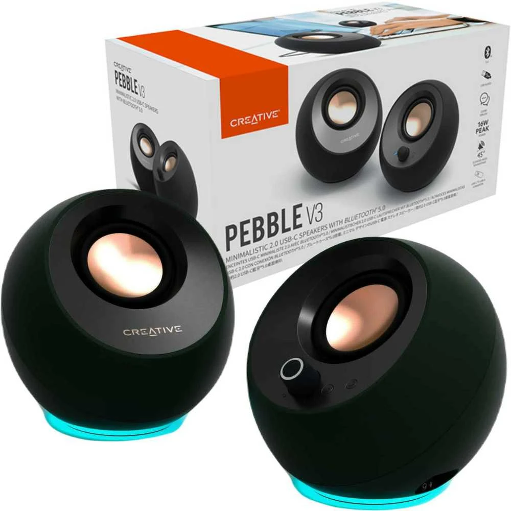 Kompiuterio kolonėlės Creative Labs Pebble V3, Juodos spalvos